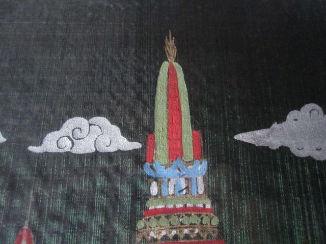 quadretto - seta dipinta a mano in cornice legno