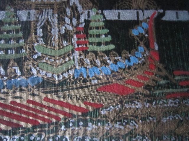 quadretto - seta dipinta a mano in cornice legno