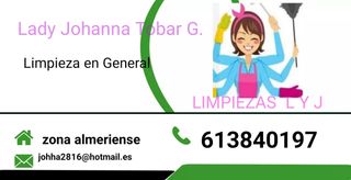 Limpiadora con experiencia