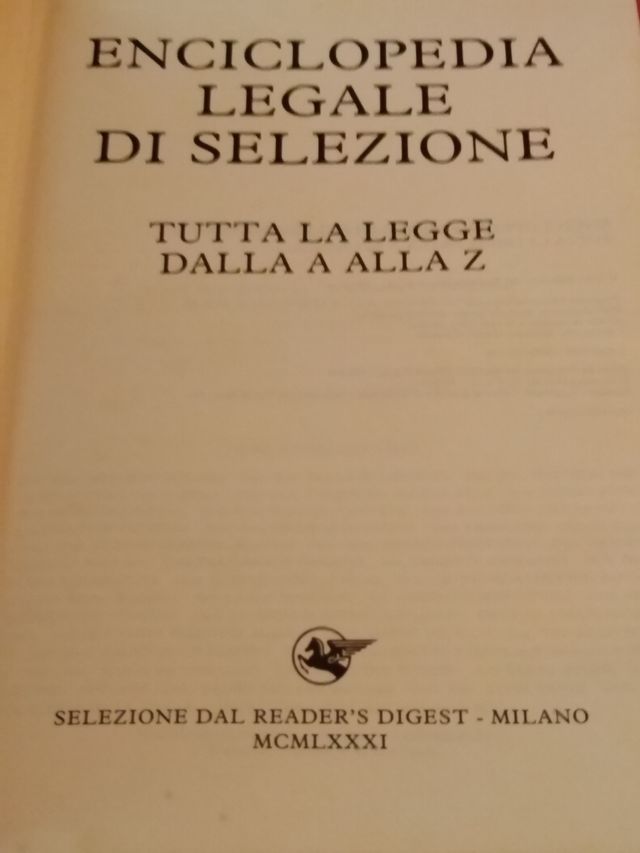 Volume Enciclopedia legale.