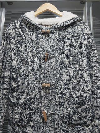 Chaqueta mujer lana con capucha T.L