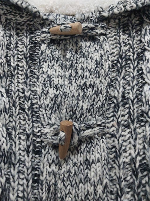 Chaqueta mujer lana con capucha T.L