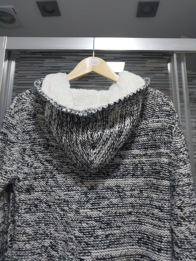 Chaqueta mujer lana con capucha T.L