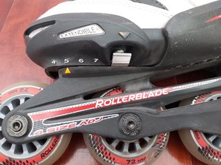 Patines en línea rollerblade con funda. Ajustables