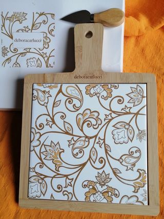 Tagliere in bambù e ceramica