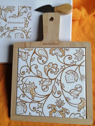 Tagliere in bambù e ceramica