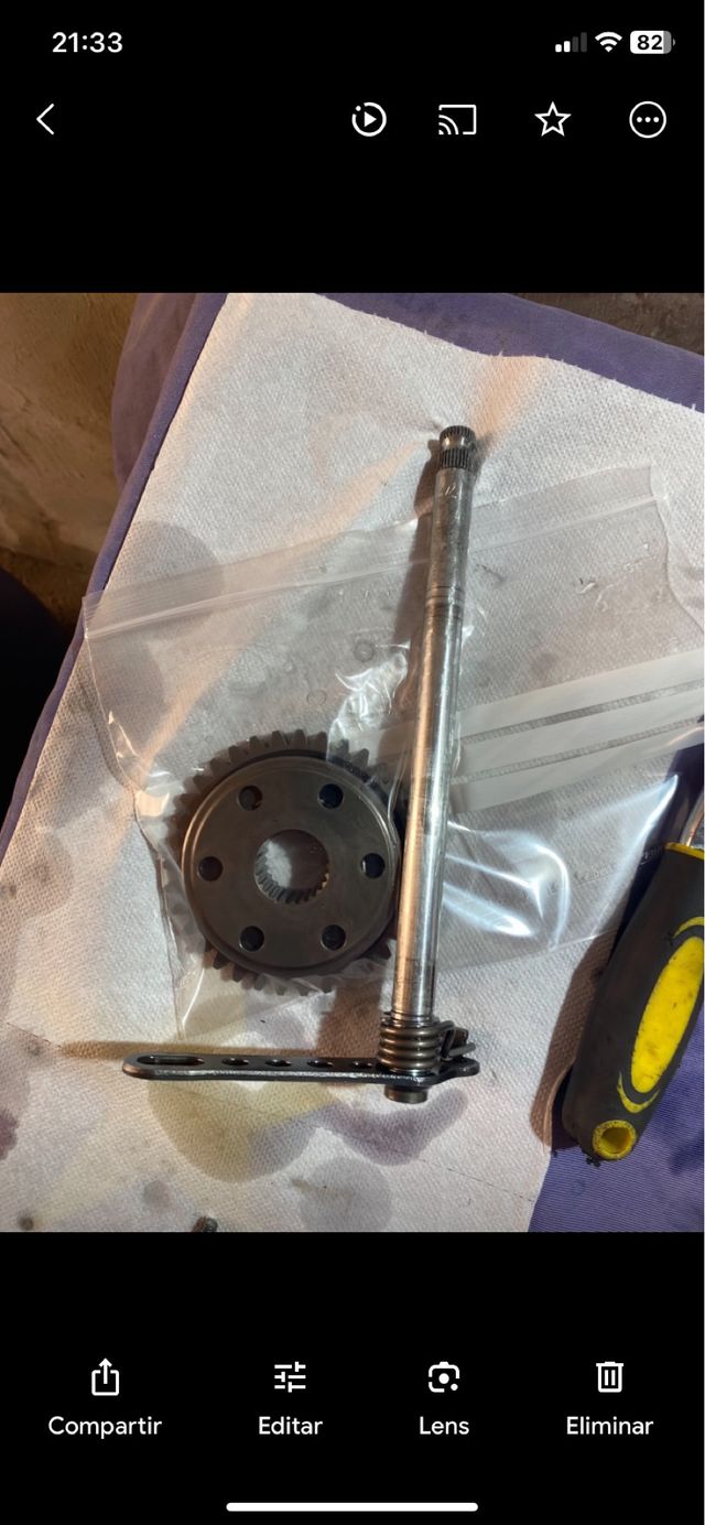 Eje palanca de cambios con selector honda trx 450