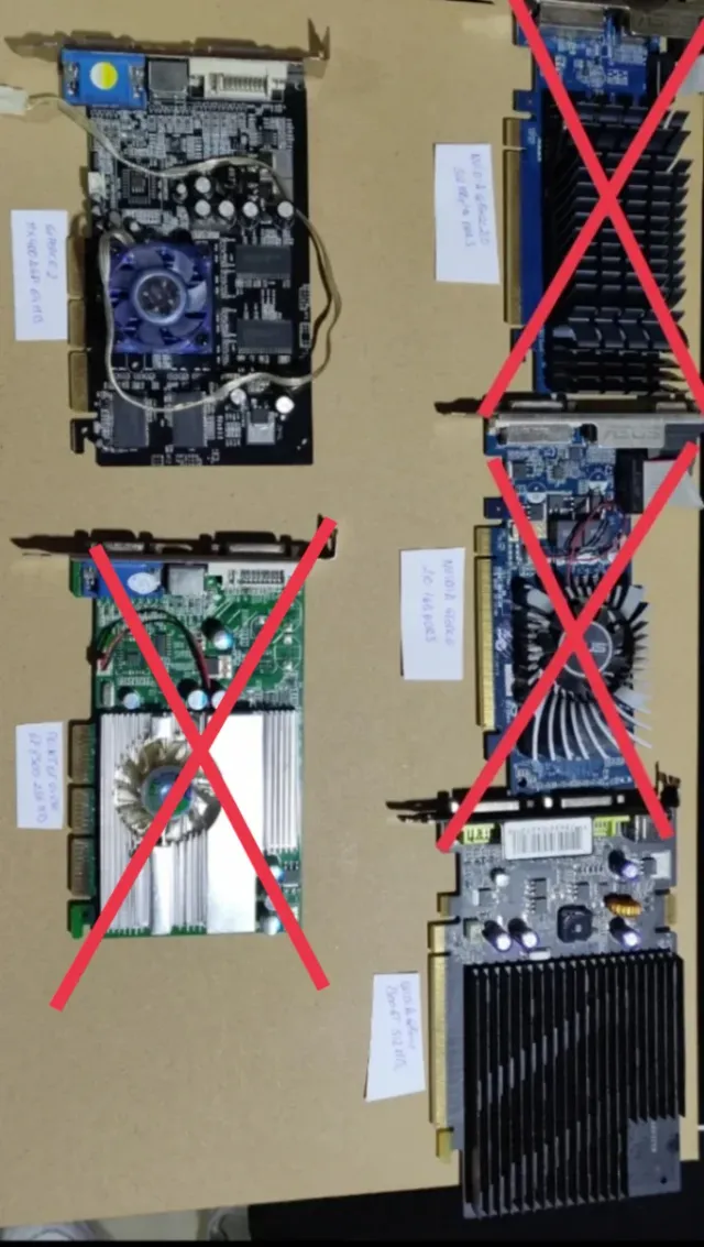 Lote tarjetas gráficas