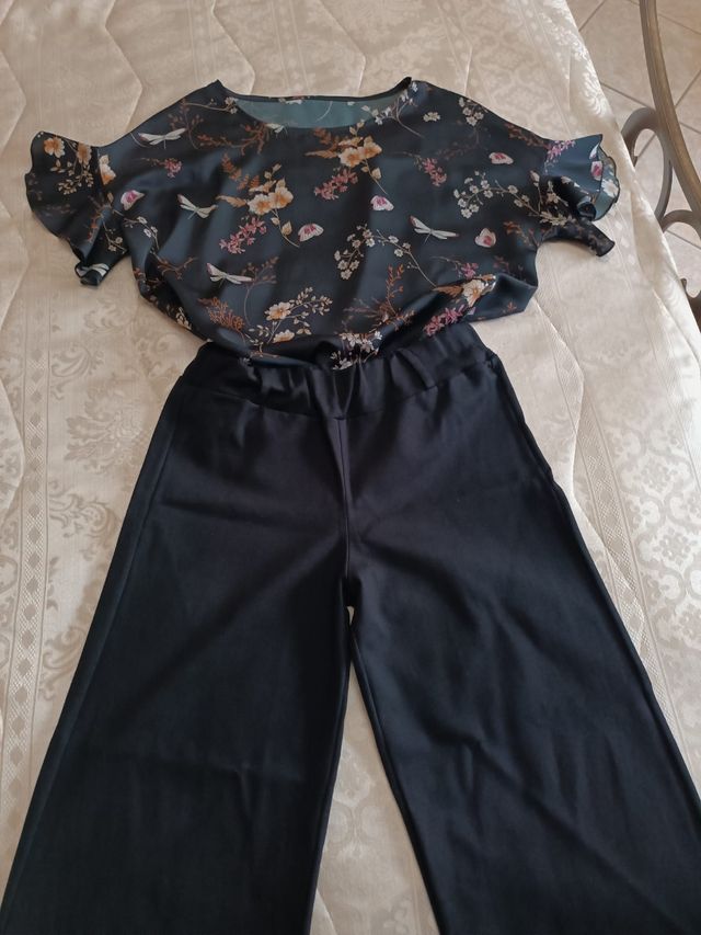 Set donna pantalone e blusa S/M