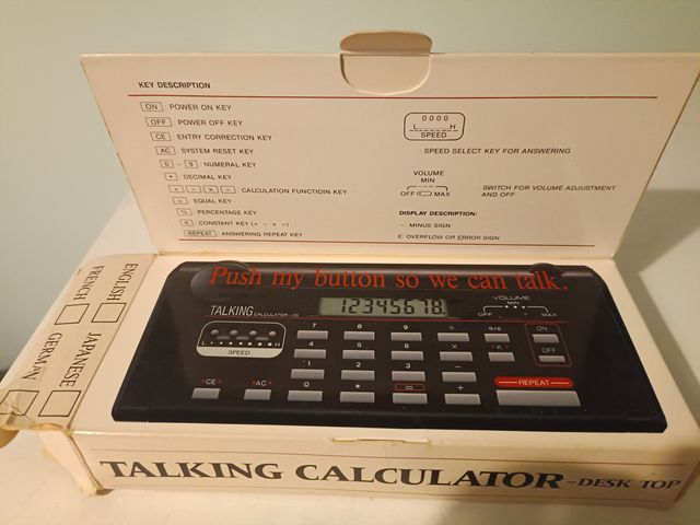 Calculadora que habla vintage