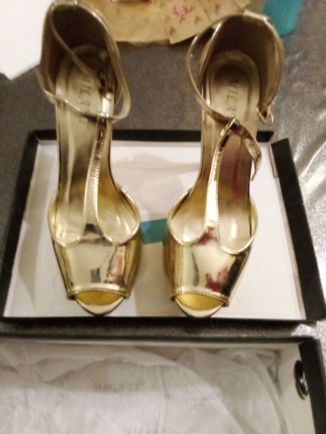 Scarpe donna décolleté oro Gold 