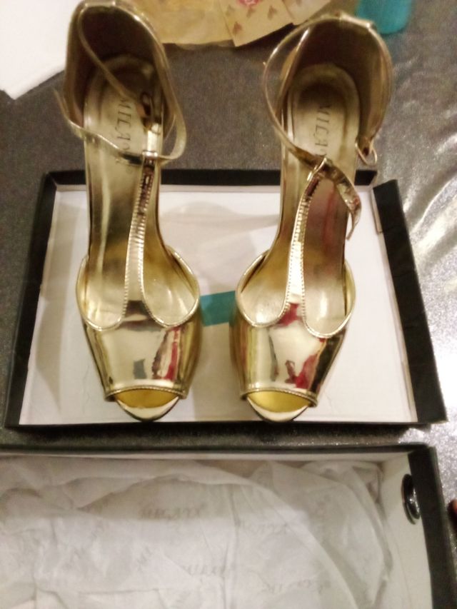 Scarpe donna décolleté oro Gold 