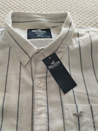 Camisa nueva Hollister blanca con rayas