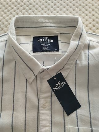 Camisa nueva Hollister blanca con rayas