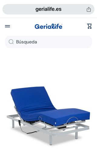 Cama articulada 90cm motorizada barreras, colchón