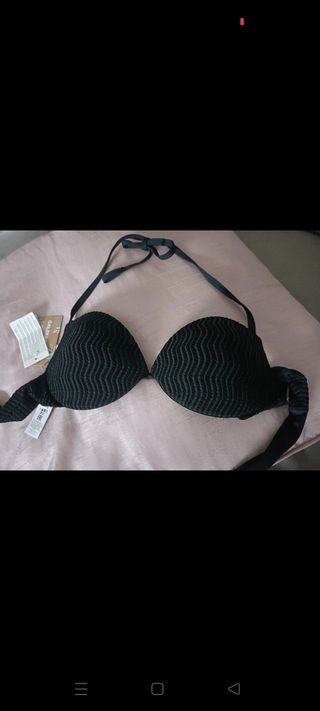 Bikini top Calzedonia negro 90