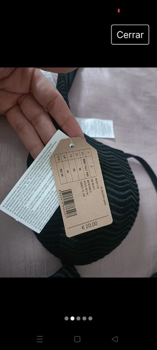 Bikini top Calzedonia negro 90