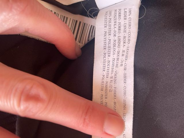 Cazadora piel vintage negra