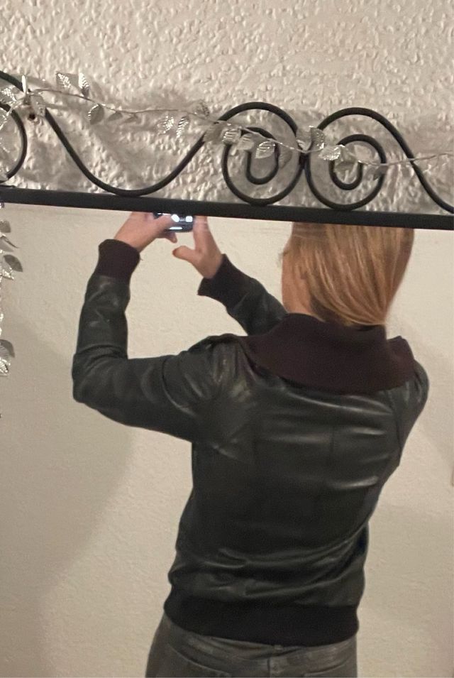 Cazadora piel vintage negra