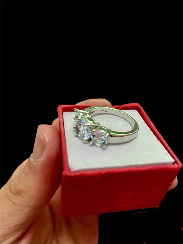 Anillo 3 piedras de plata