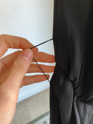 Mono negro ZARA palabra de honor pantalón palazzo