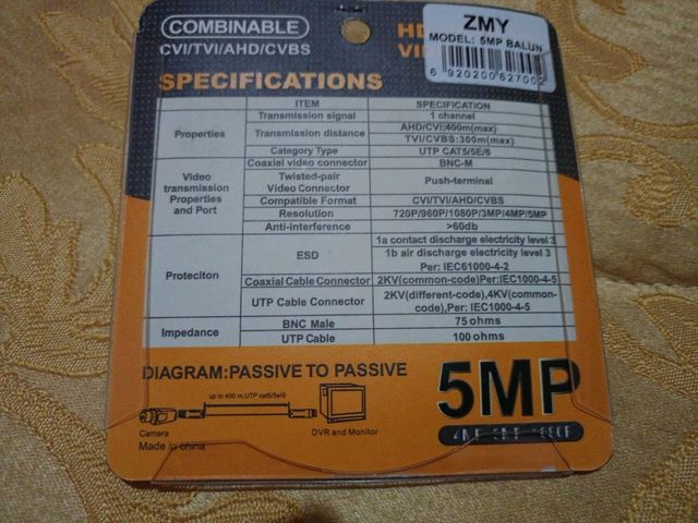 2 Adattatore passivi telecamere 5MP