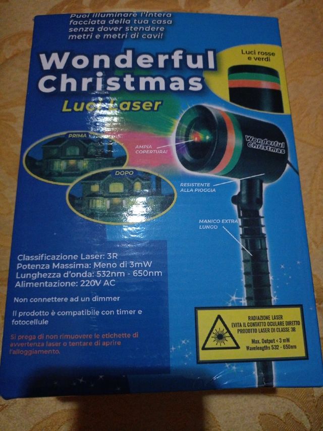 Proiettore luce laser verdi rossi per esterno