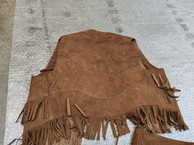 Completo gonna e gilet in pelle