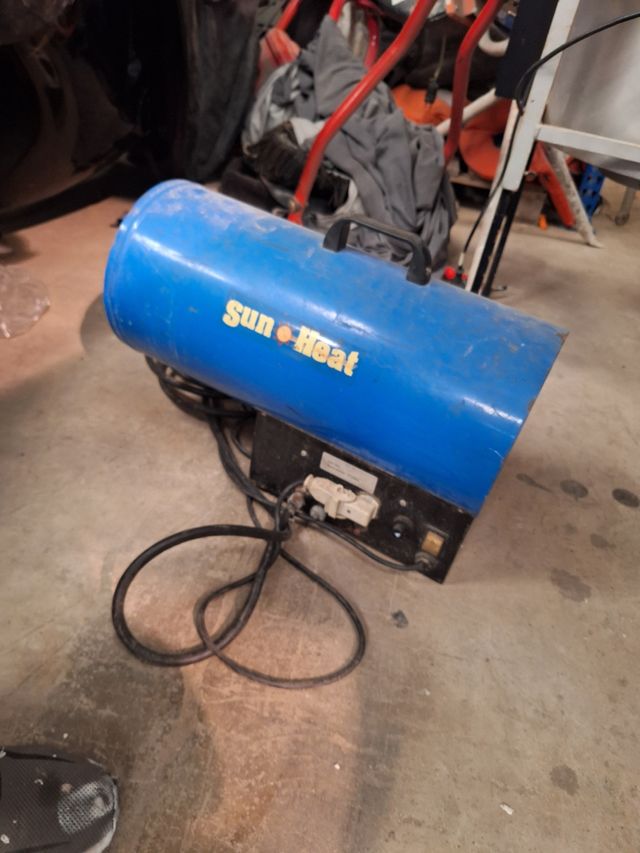 Calefactor aire caliente eléctrico y gas