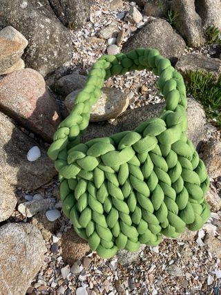 Bolso punto grueso verde
