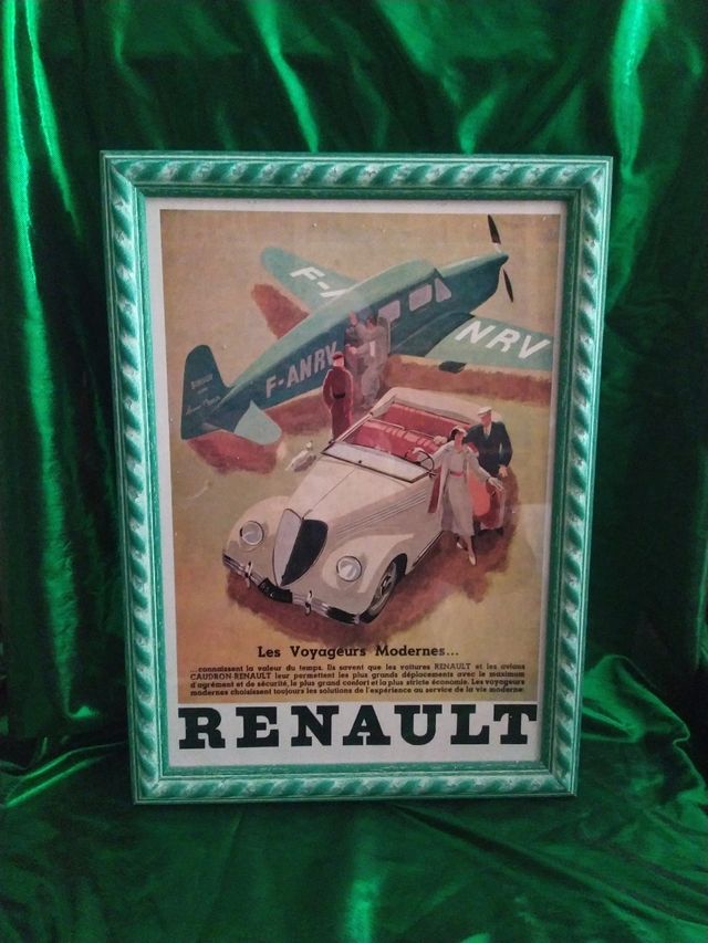 Poster antiguo coches Renault