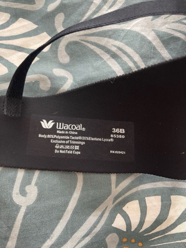 Sujetador Wacoal Aro Preformado Negro 36B 95B