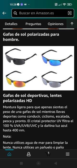 Gafas sol deportivas polarizadas NUEVAS 