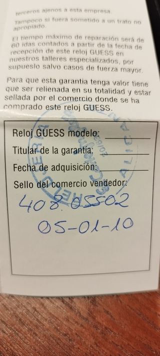 Reloj Guess original 