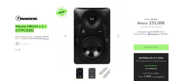 Mackie MR524 x 2 + K3TPC0300