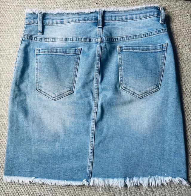 Falda vaquera largura rodilla
