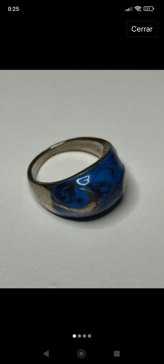 Anillo hippie azul