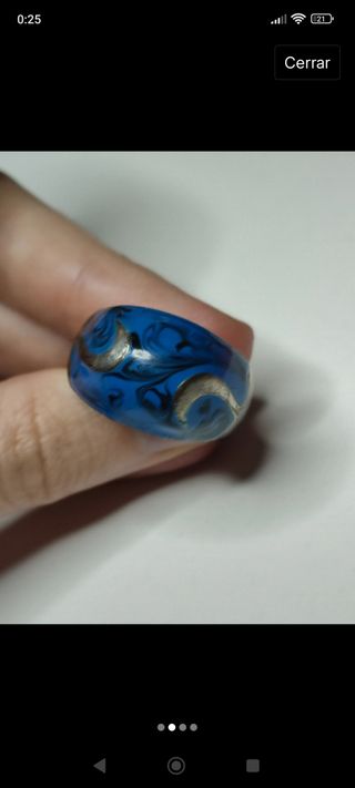 Anillo hippie azul