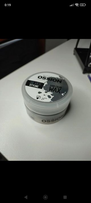 Cera cris plateada para cabello