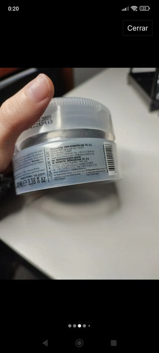 Cera cris plateada para cabello