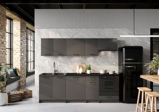 Muebles Cocina completa 240 cms Gris ref-06 Nueva