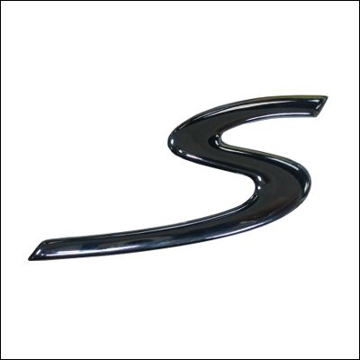 Emblema logo color negro mate para Porsche