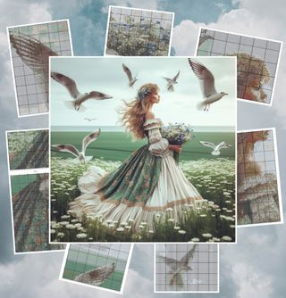 Gráfico Punto de Cruz "Dama 2"