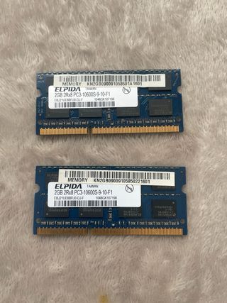 Memoria ram ddr3 2gb x 2 = 4gb