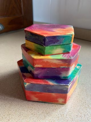 Scatole decorative colorate