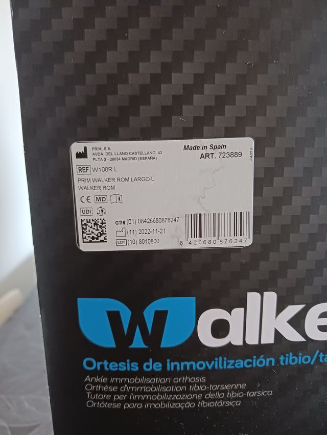  ortopedia bota Walker negra