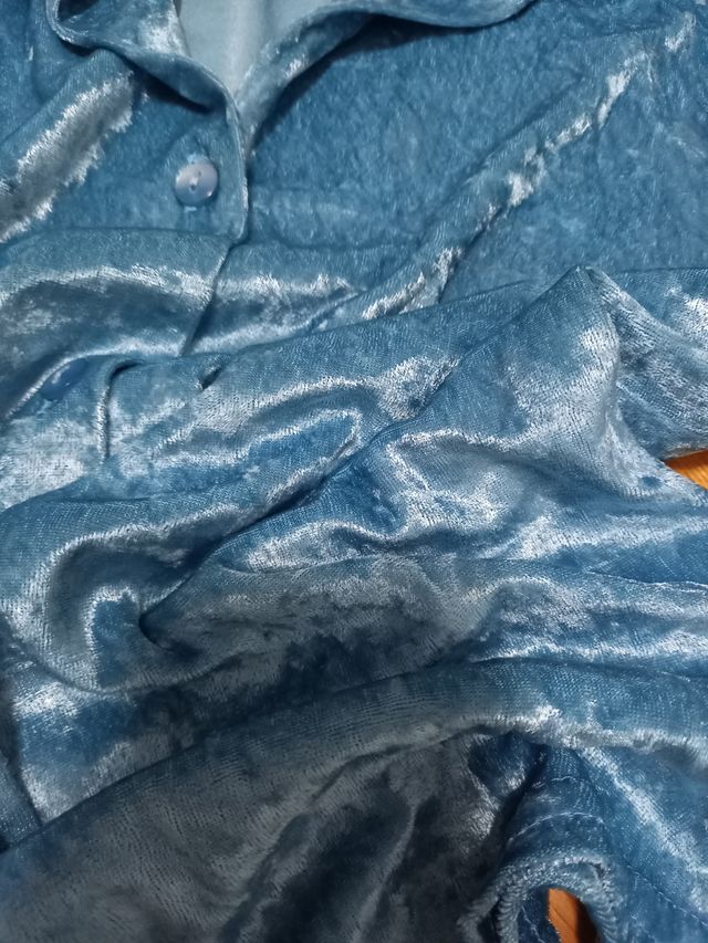 Camicetta donna azzurra cangiante tg. 42