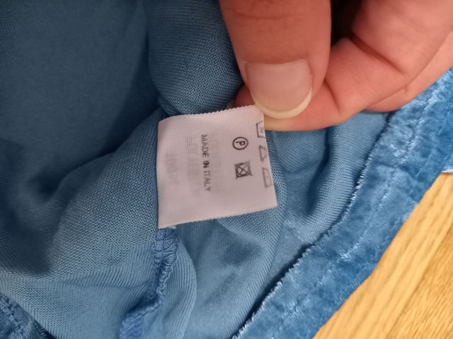 Camicetta donna azzurra cangiante tg. 42