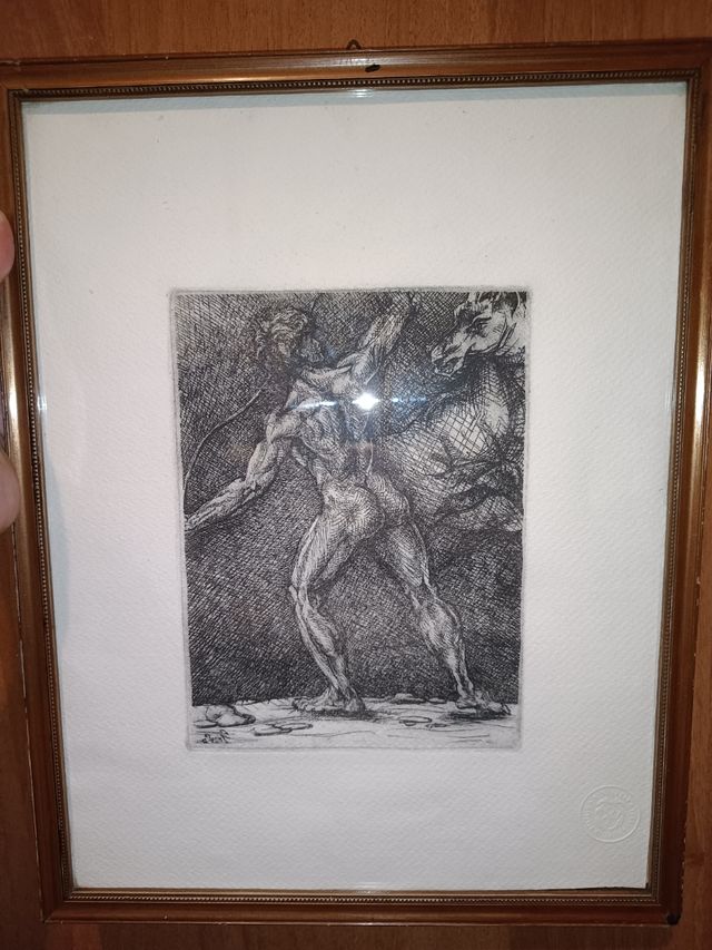 Opera stampa disegno nudo china quadro