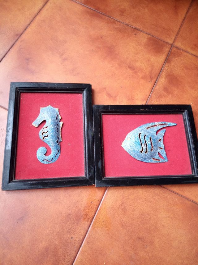 Quadretti con sculture 